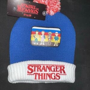 Stranger Things Blue and White Beanie